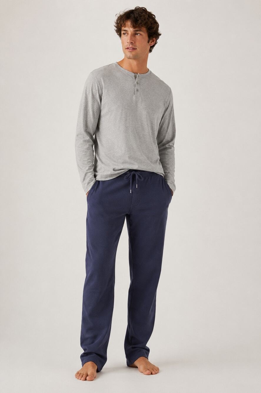 L.L. Bean | Men’s Cotton Blend Sz Large Blue Straight Leg Soft Sweatpants Casual